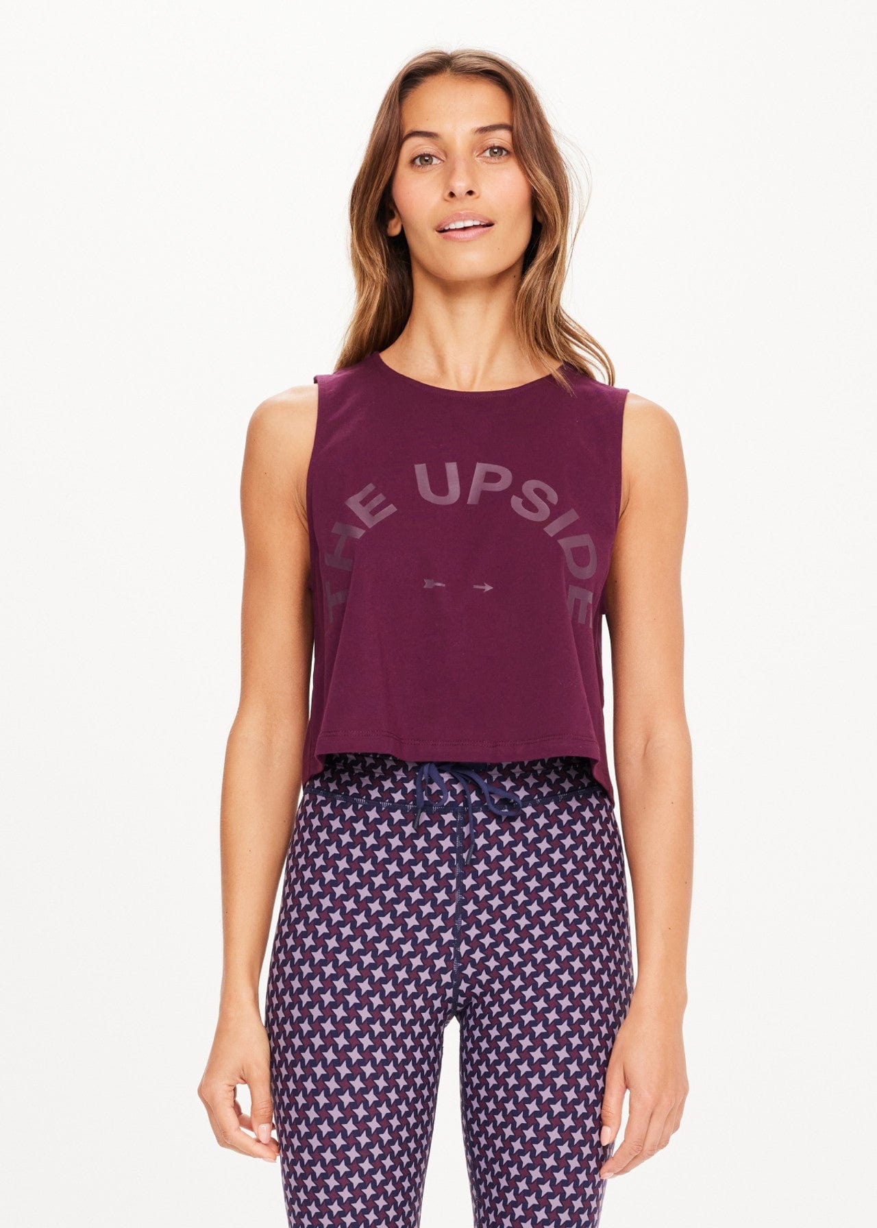 Bailey Crop Tank in Fig Muscle Tanks