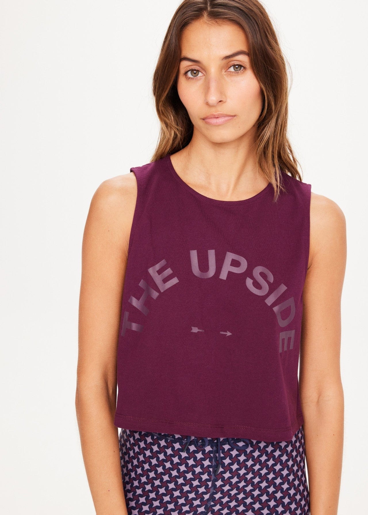 Bailey Crop Tank in Fig Muscle Tanks