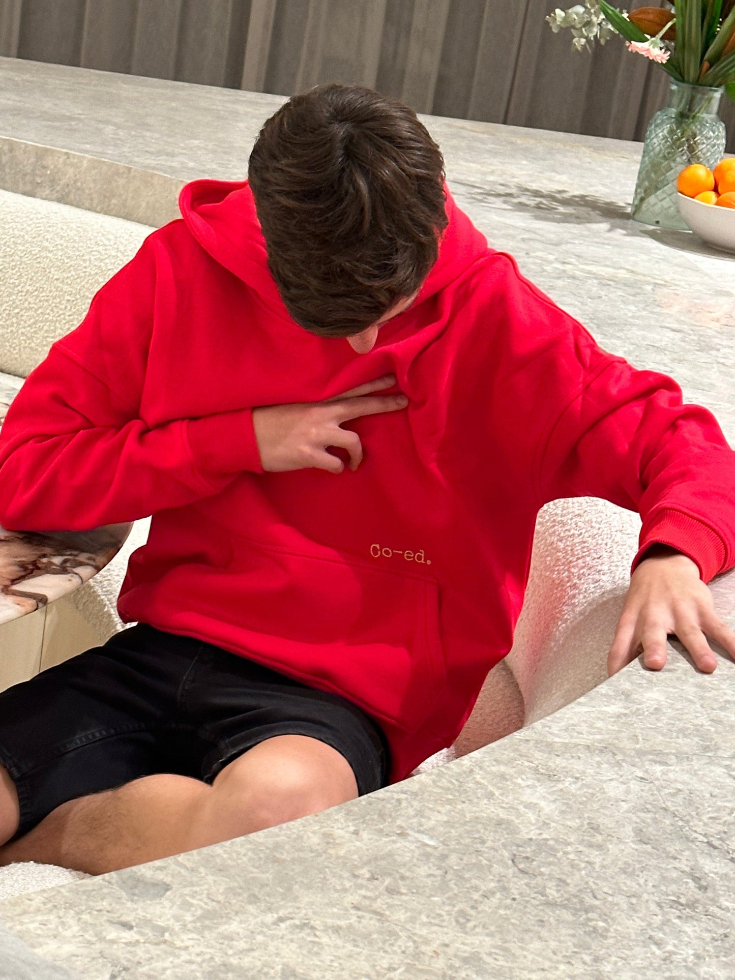 Co-ed Sweat Club Hoody - Red Hoodies
