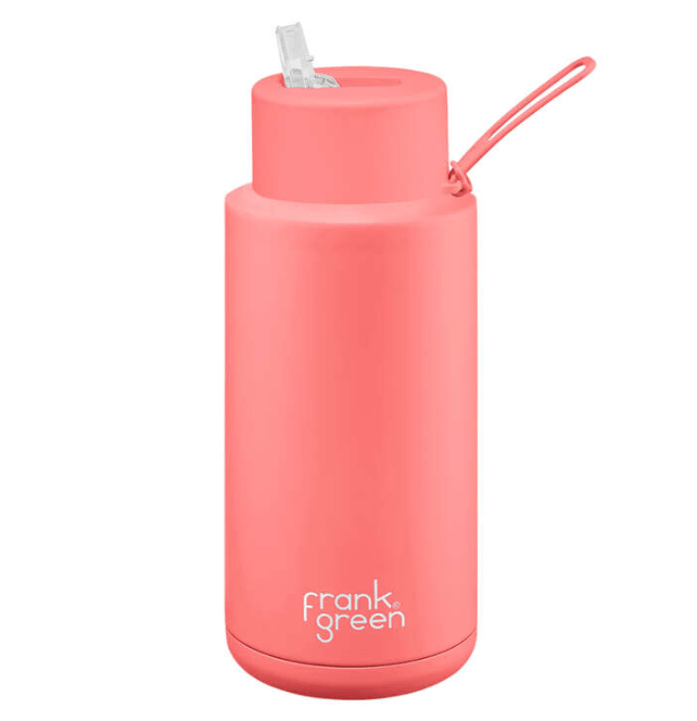 Frank Green Limited Edition Sweet Peach Ceramic Reusable Bottle - 34oz/1000ml Drink Bottles