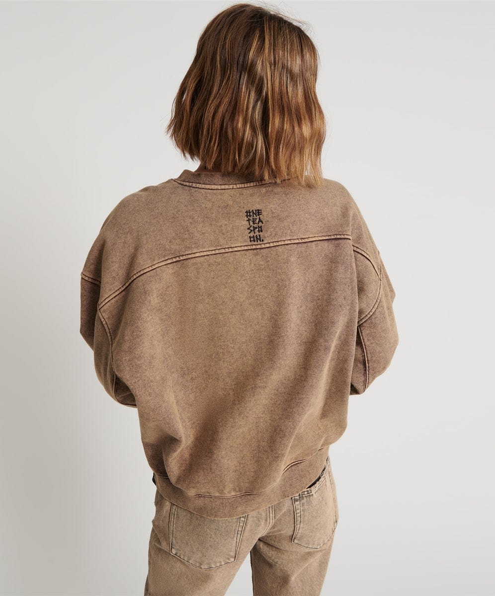 One Teaspoon Rust Bower Bird Retro Sweater Sweaters