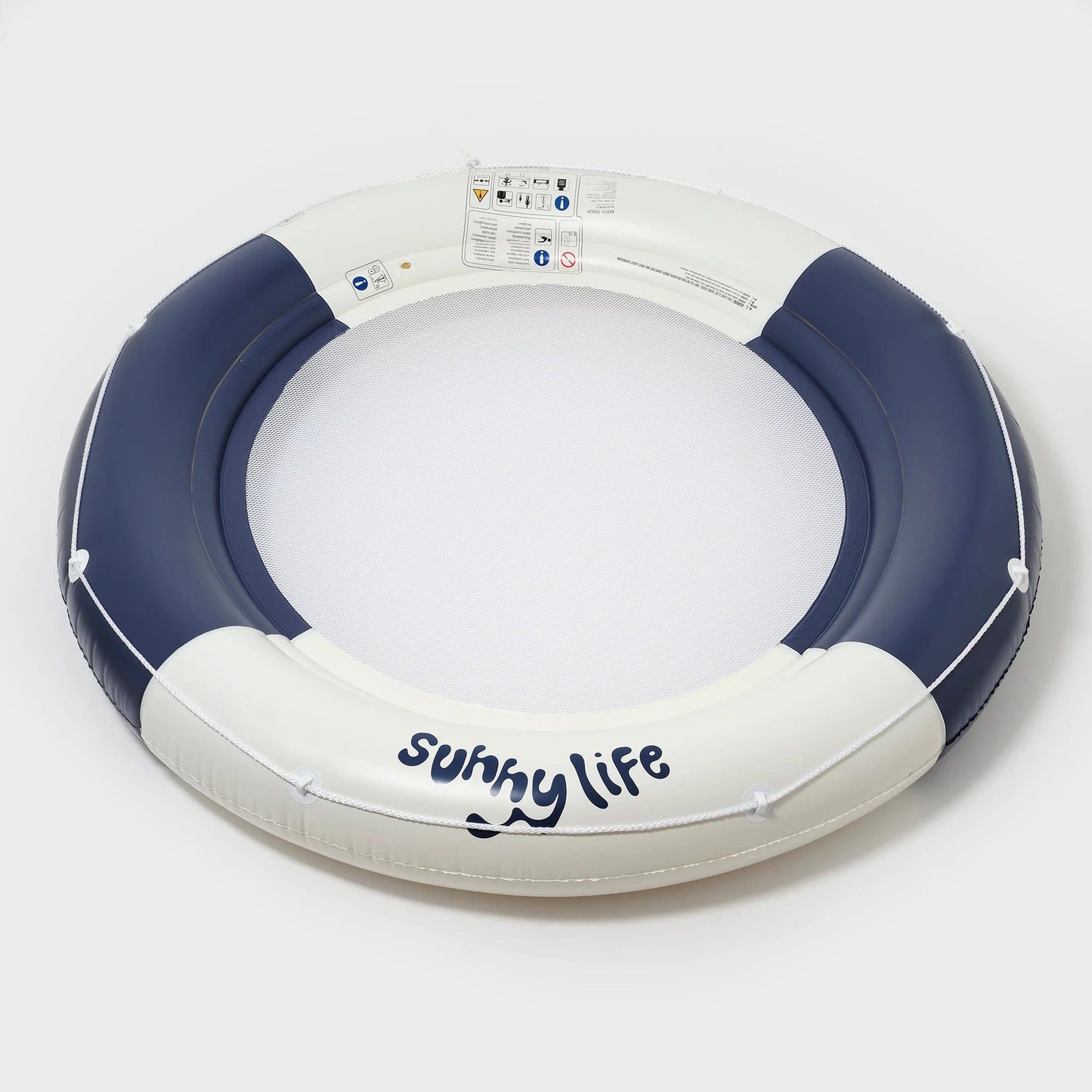 SUNNYLiFE Luxe Twin Hammock Float - Le Weekend Navy Lie on Float