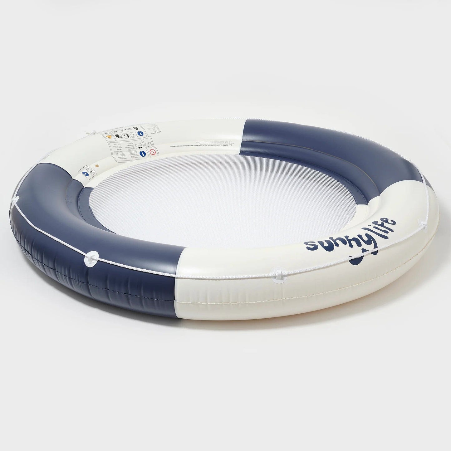 SUNNYLiFE Luxe Twin Hammock Float - Le Weekend Navy Lie on Float