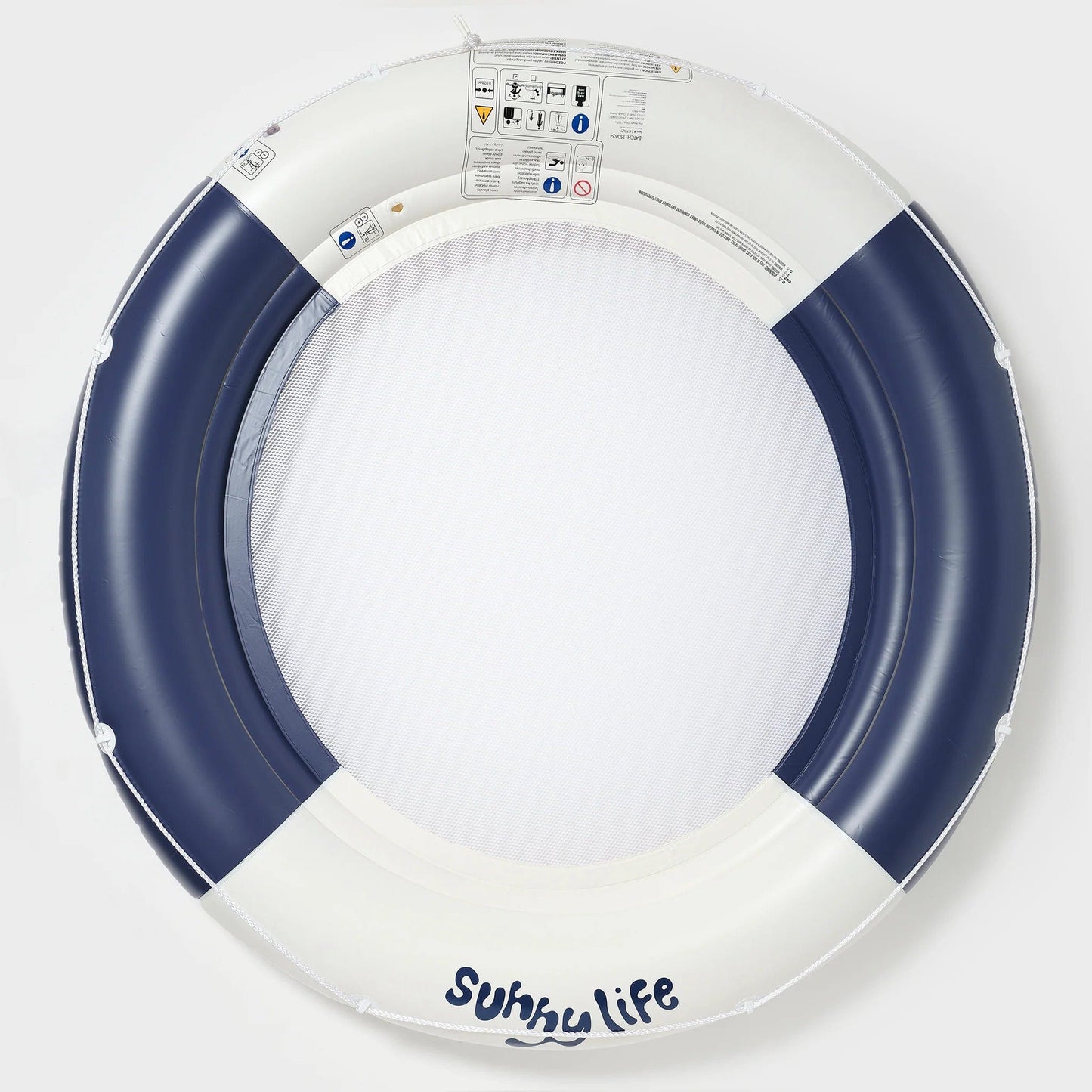 SUNNYLiFE Luxe Twin Hammock Float - Le Weekend Navy Lie on Float