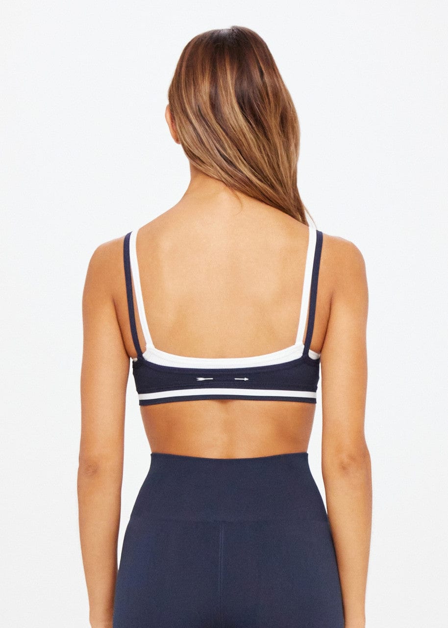 The Upside Form Seamless Kelsey Bra in Navy Crop Tops