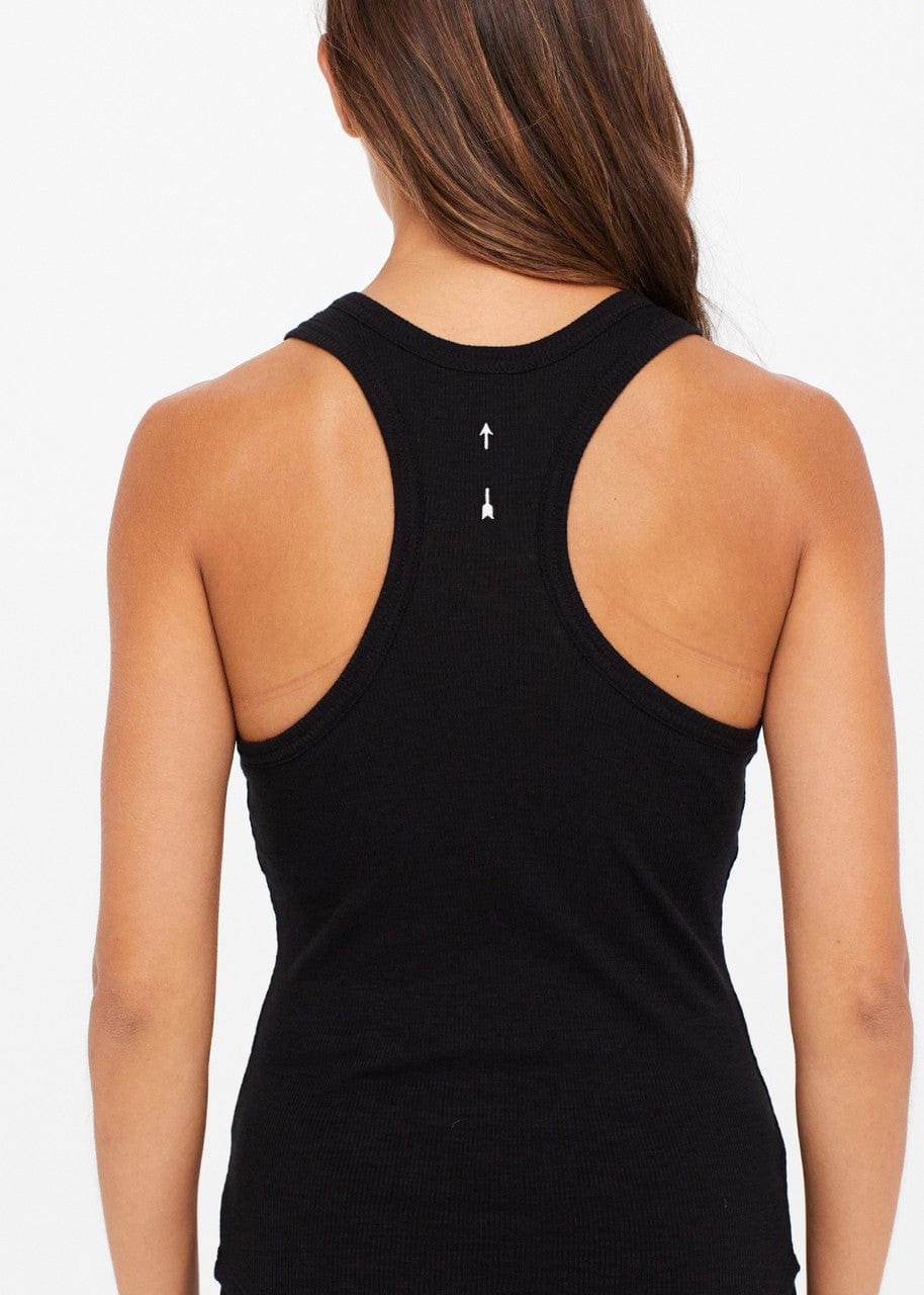 The Upside Frankie Rib Tank - Black Tanks