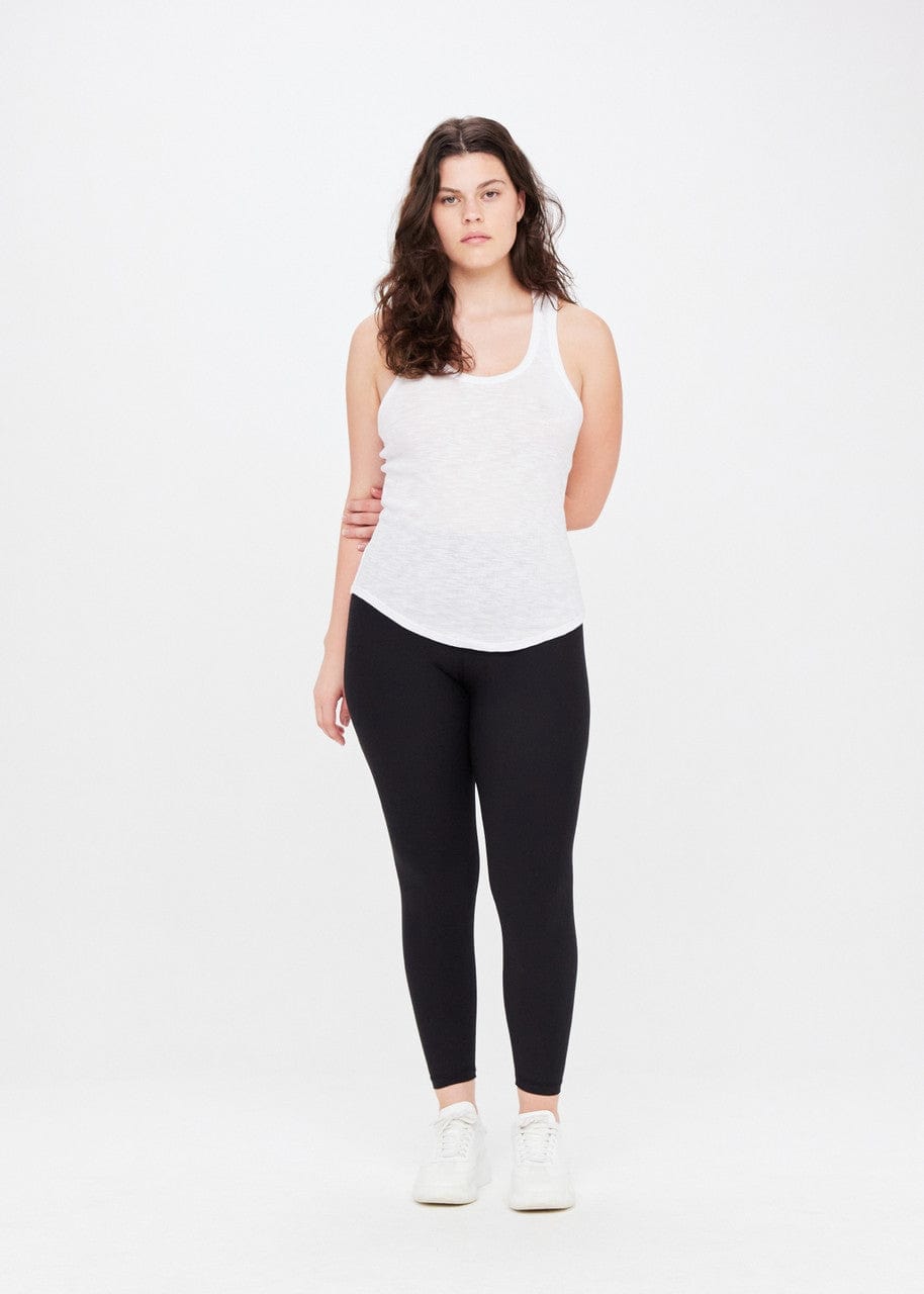 The Upside Frankie Rib Tank - White Tanks