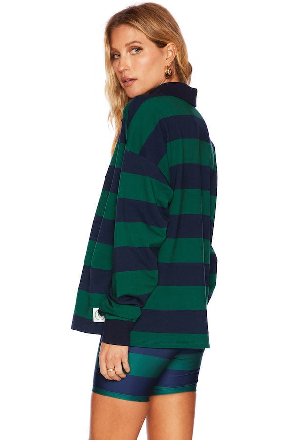 Beach Riot Rugby Shirt Verdant Stripe Pullovers
