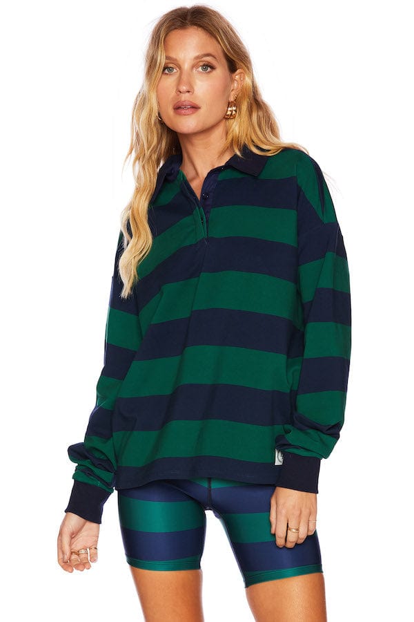 Beach Riot Rugby Shirt Verdant Stripe Pullovers