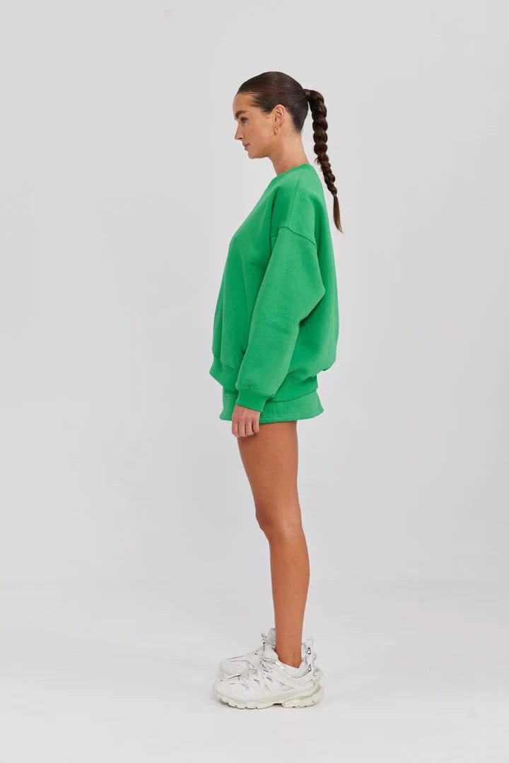 Move With Love Sweater - Kermit Green Crewnecks