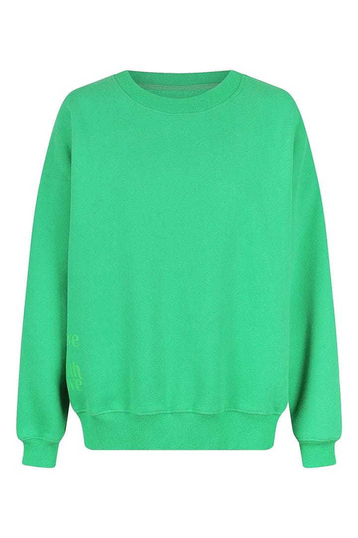 Move With Love Sweater - Kermit Green Crewnecks