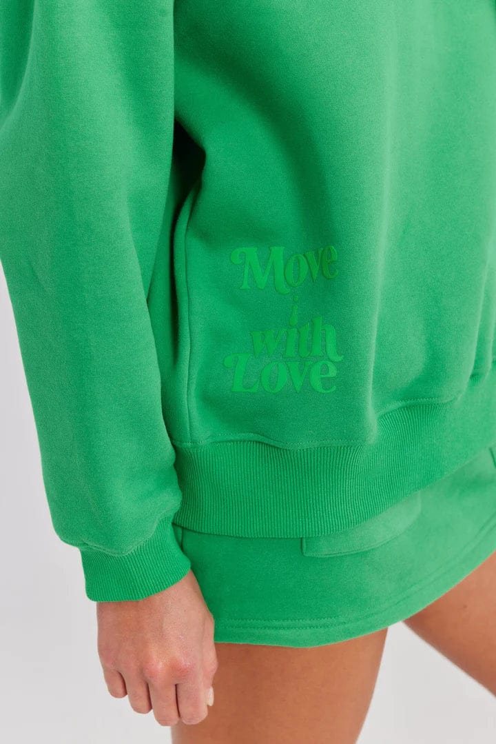 Move With Love Sweater - Kermit Green Crewnecks