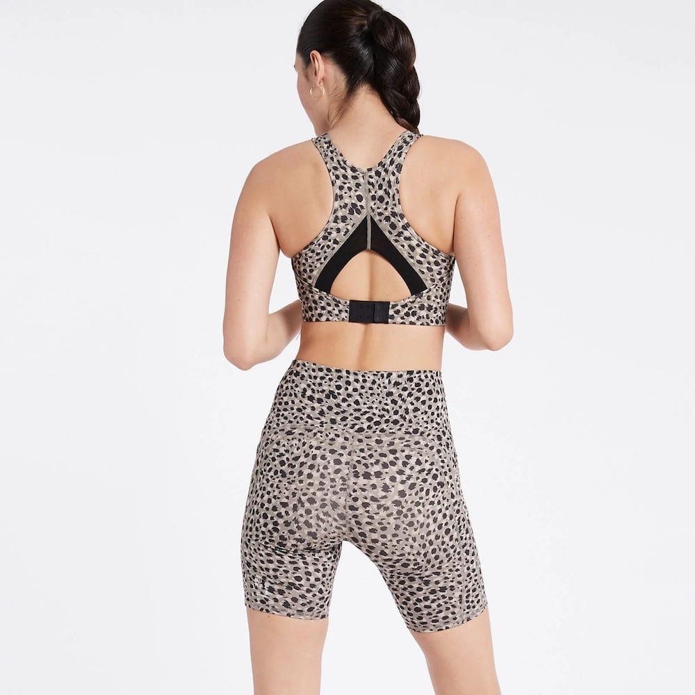 Nimble Activewear Stash and Dash Bike Short - Taupe Wild Bike Shorts - Womens