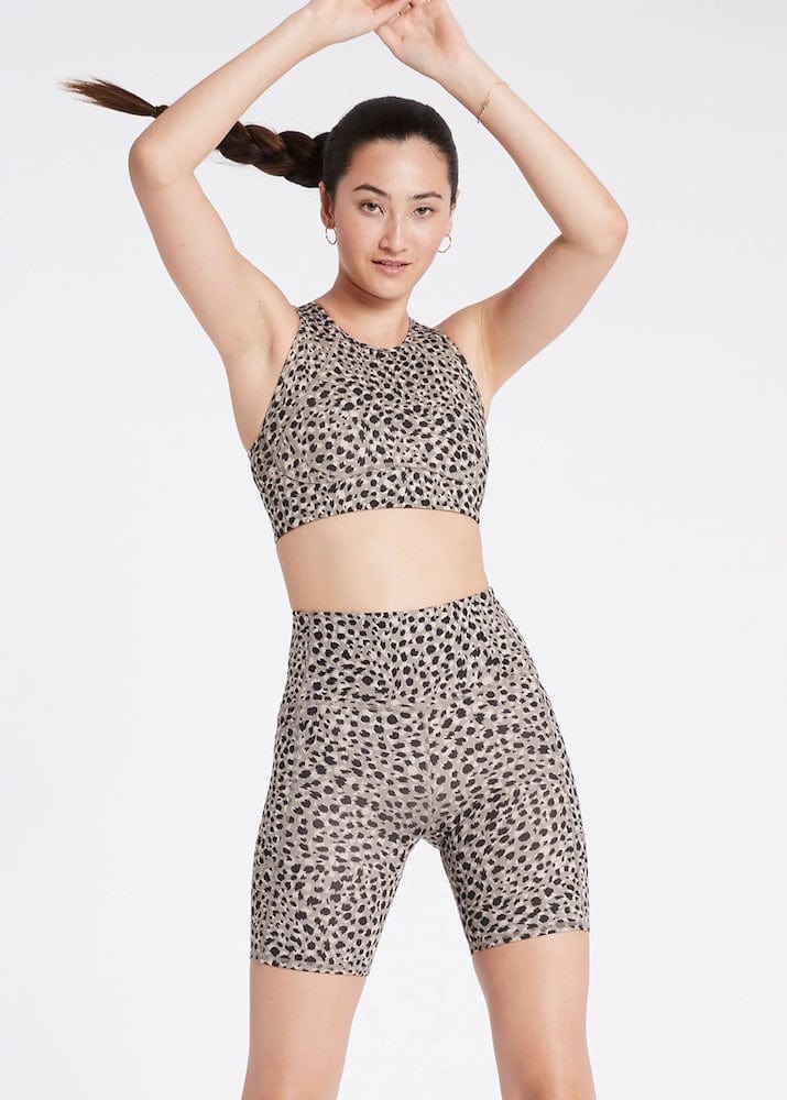 Nimble Activewear Stash and Dash Bike Short - Taupe Wild Bike Shorts - Womens