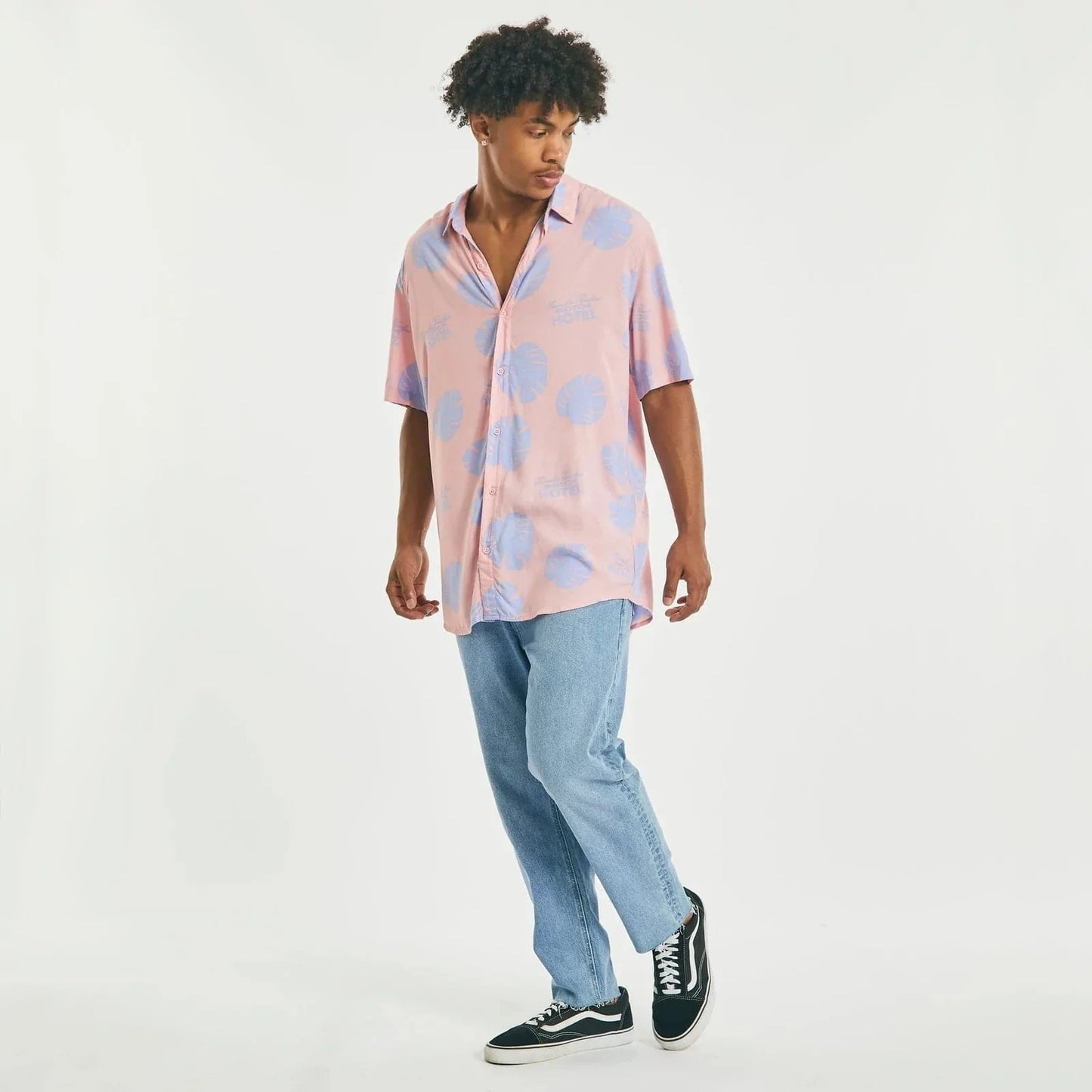 Nomadic Paradise Belong Relaxed Short Sleeve Shirt - Pink/Purple Print Shirts