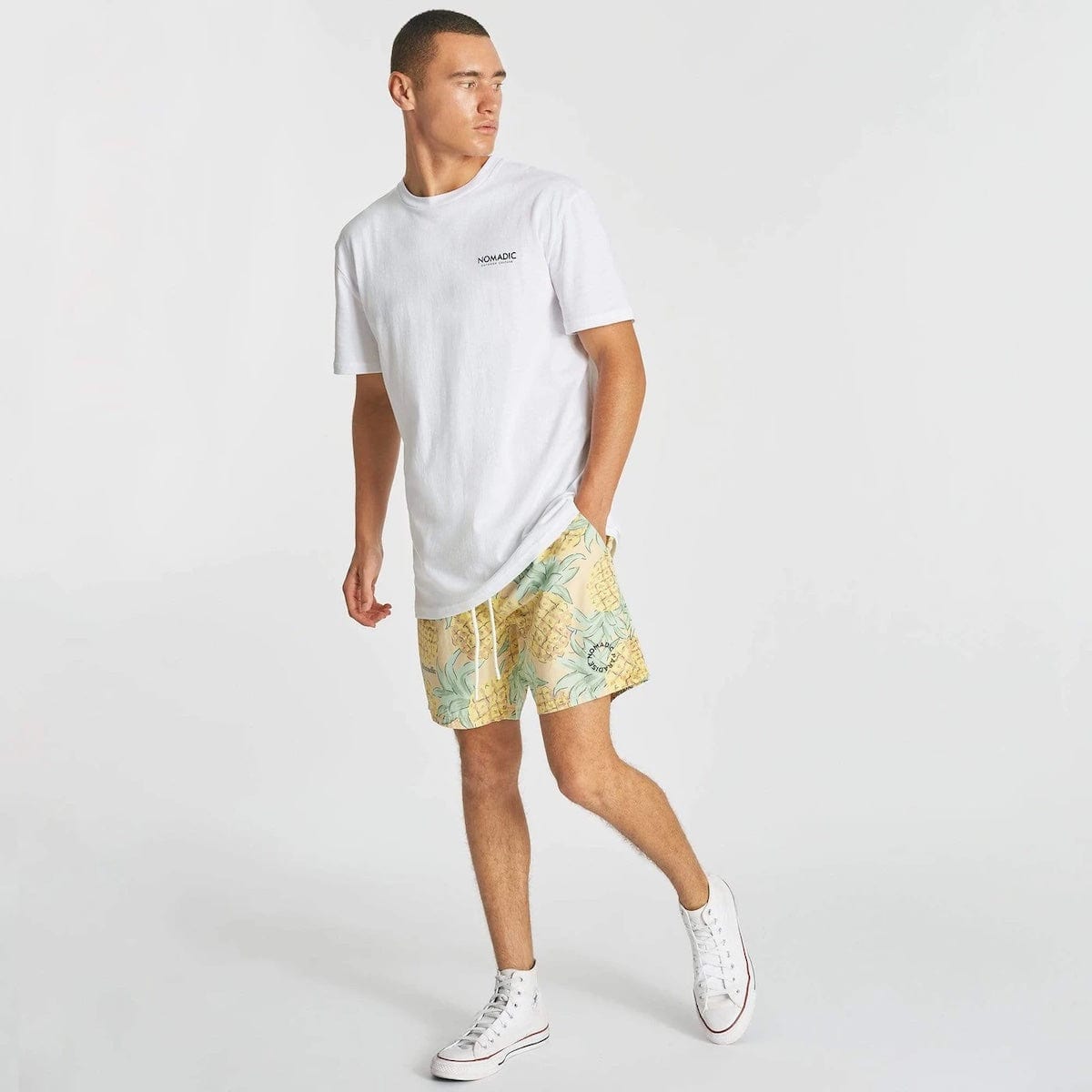 Nomadic Paradise Surfs Up Beach Short Shorts - Mens