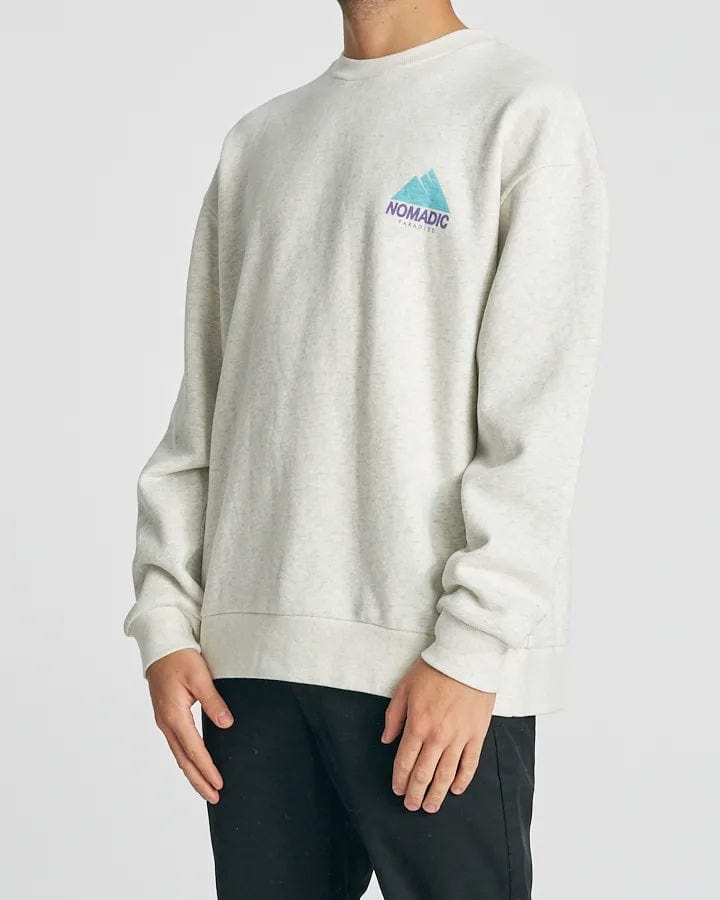 Nomadic Paradise Winds Relaxed Sweater Snow Marle Crewnecks - Mens