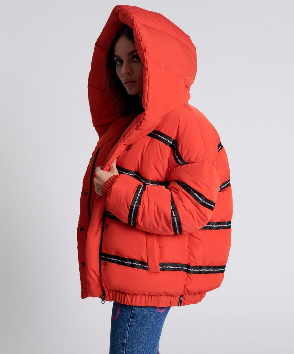 One Teaspoon Addicted Puffa Jacket - Red Jackets - Womens