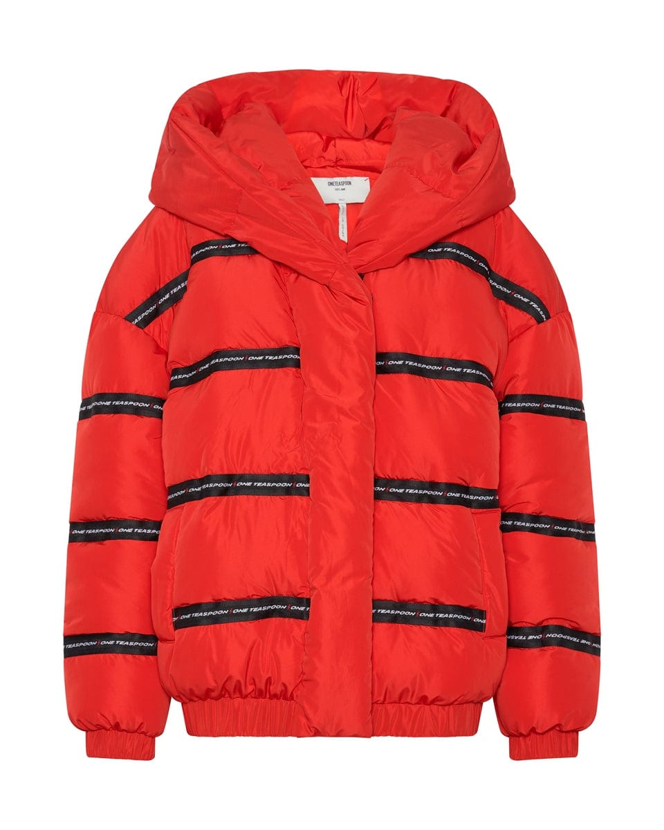 One Teaspoon Addicted Puffa Jacket - Red Jackets - Womens