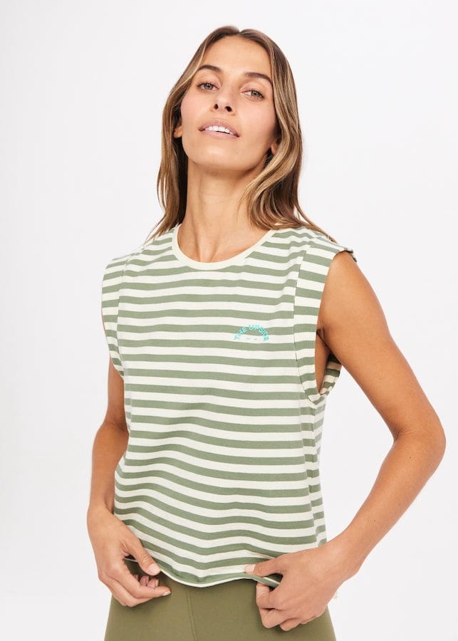The Upside Cropped Muscle Tank Pine Tanks
