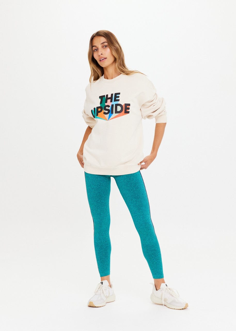 The Upside Infinite Saturn Crew In Ecru Crewnecks