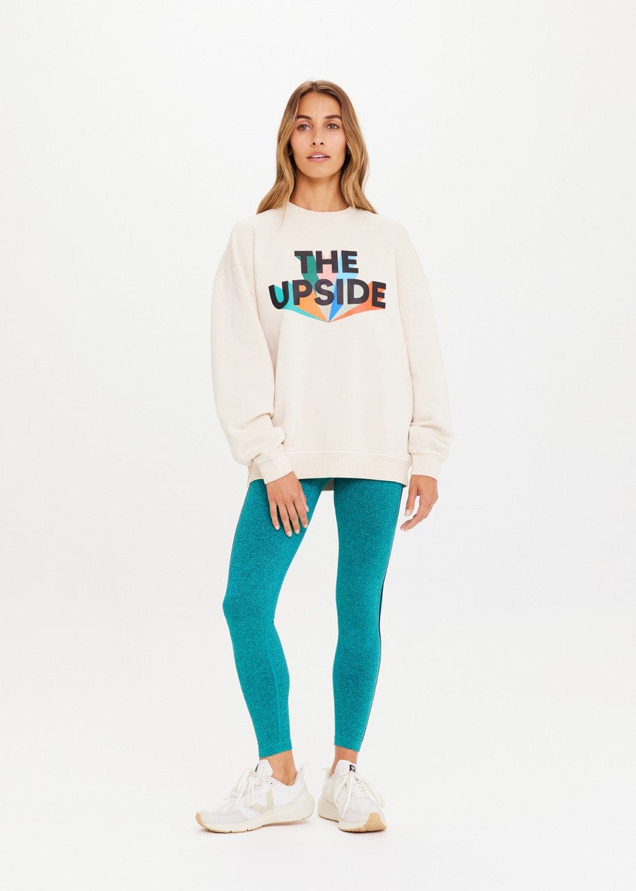 The Upside Infinite Saturn Crew In Ecru Crewnecks