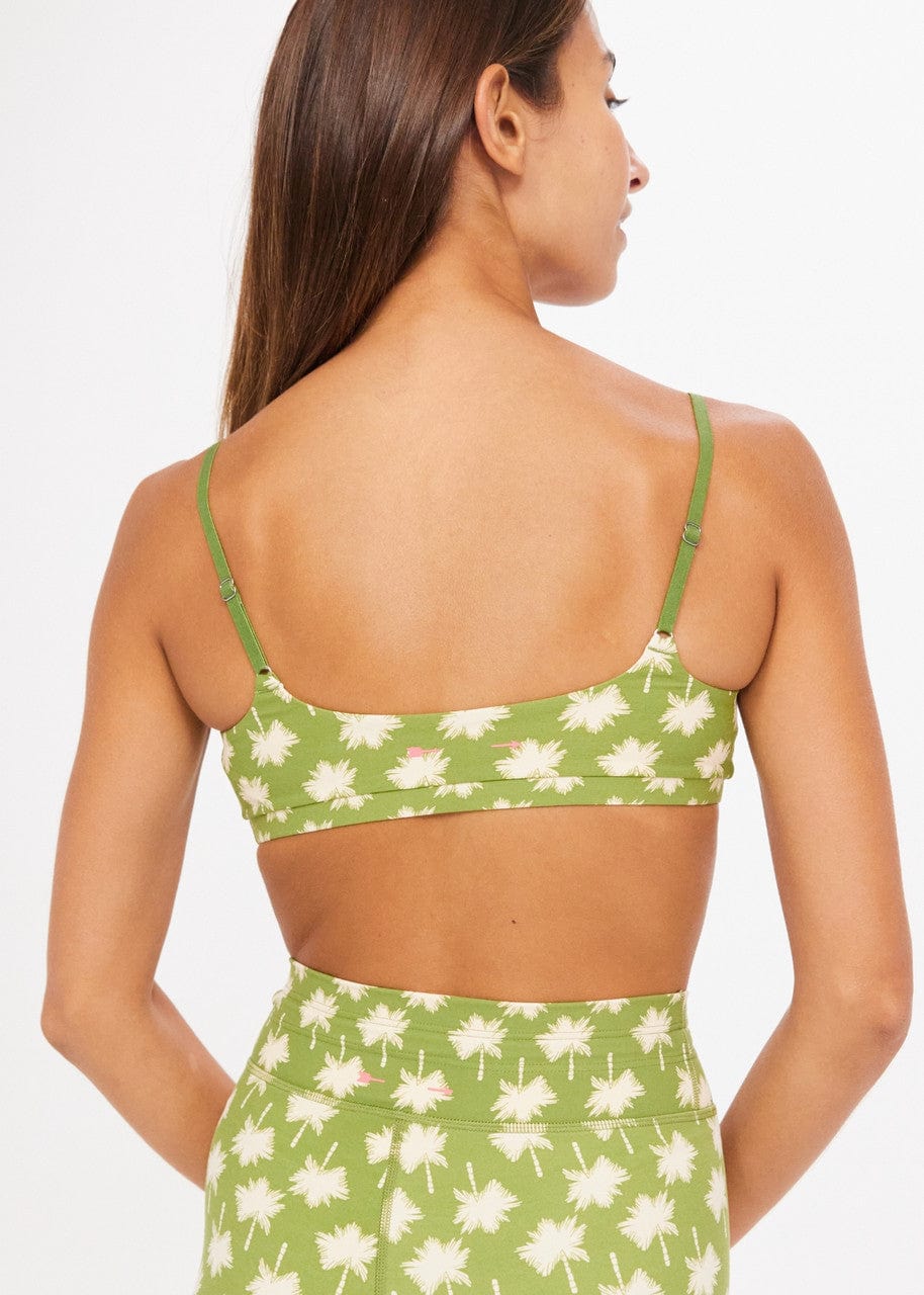 The Upside Loulu Ballet Bra - Kiwi Palm Crop Tops