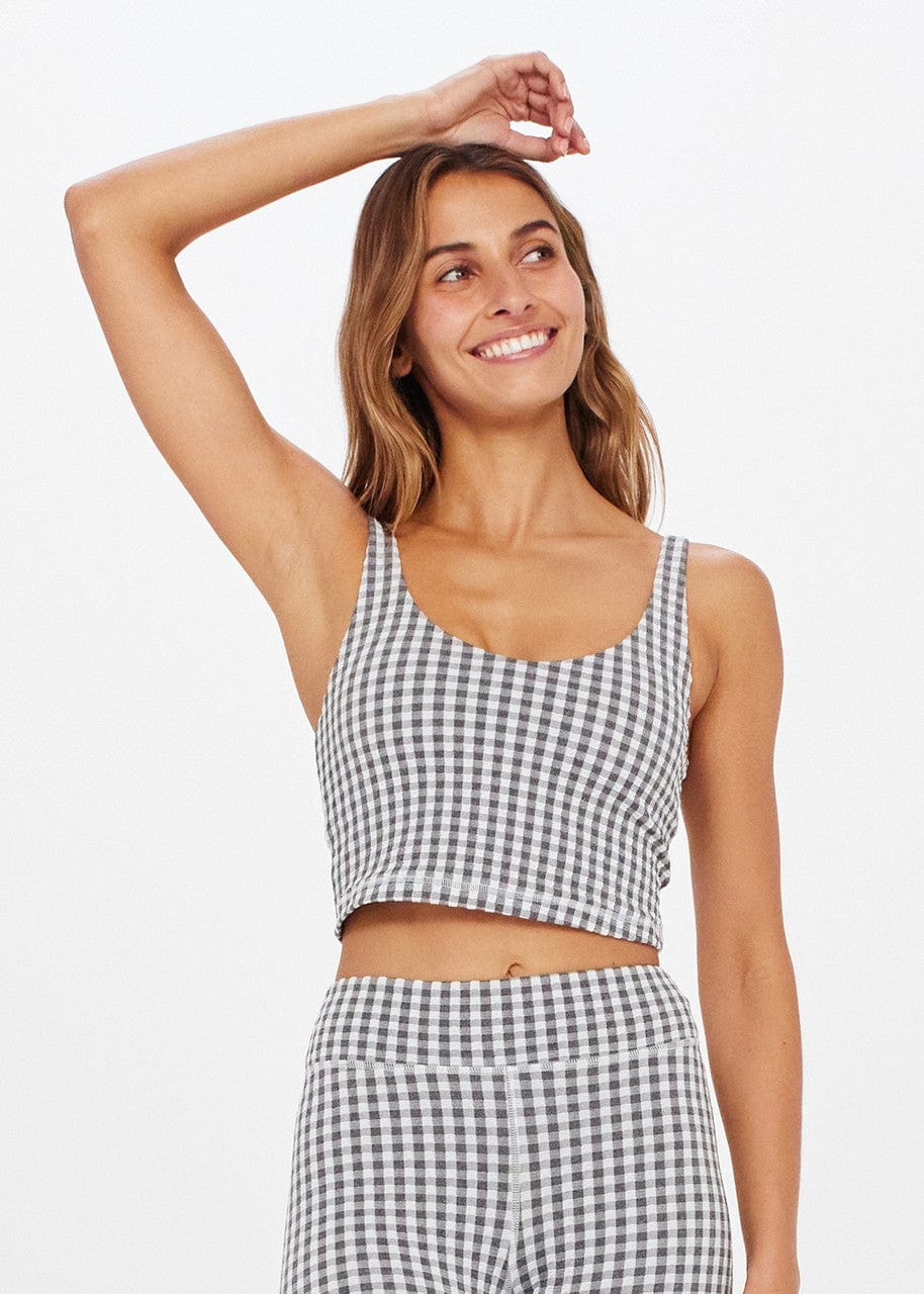 The Upside Masilda Tess Crop - Grey Marle Crop Tops