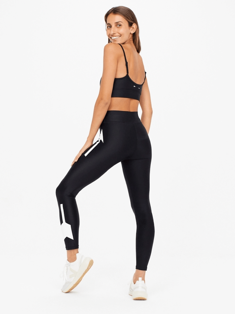 The Upside Original Super Soft Arrow Midi - Black Leggings