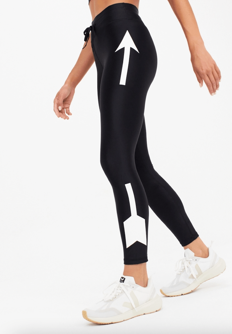 The Upside Original Super Soft Arrow Midi - Black Leggings