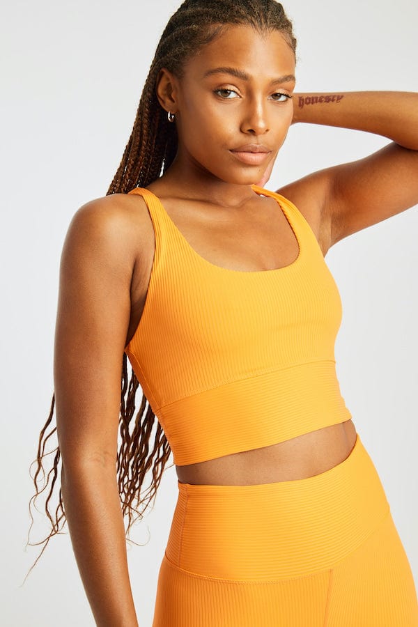 Year of Ours Rib Gym Bra - Sherbert Crop Tops