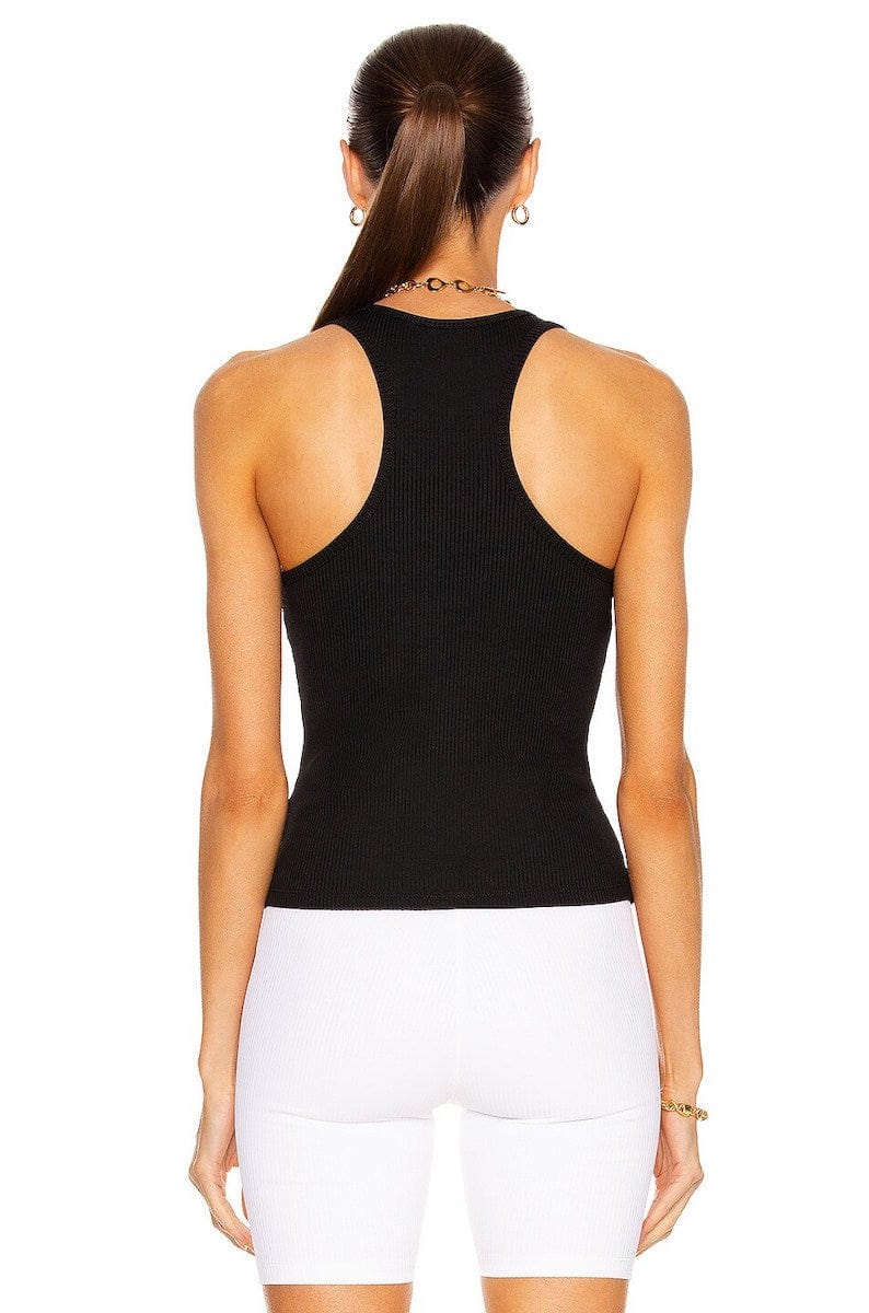 Year of Ours Ribbed Sporty Tank Black Tanks