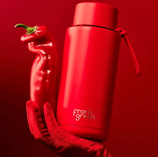Frank Green Limited Edition Atomic Red Ceramic Reusable Bottle - 34oz/1000ml Drink Bottles