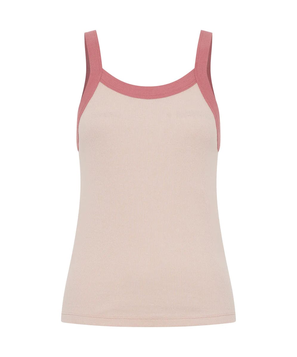 One Teaspoon Retro Amie Cotton Rib Singlet Tanks