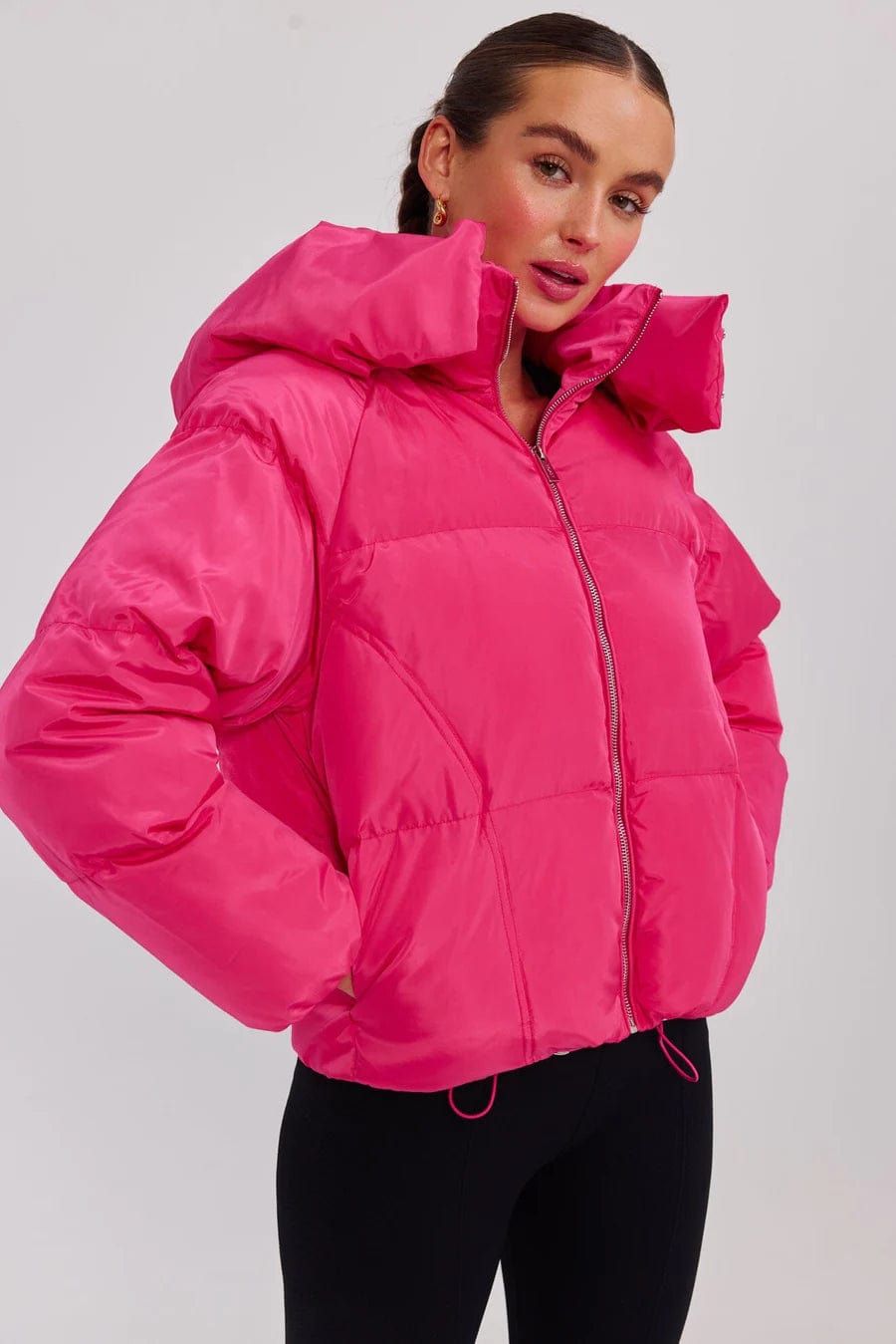 Pisces Puffer Jacket - Hyper Pink Jackets