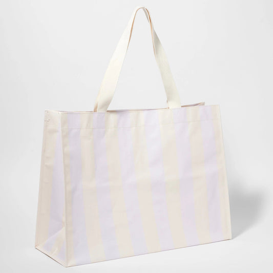 SUNNYLiFE Carryall Beach Bag - Rio Sun Pastel Lilac Stripe Beach Bag