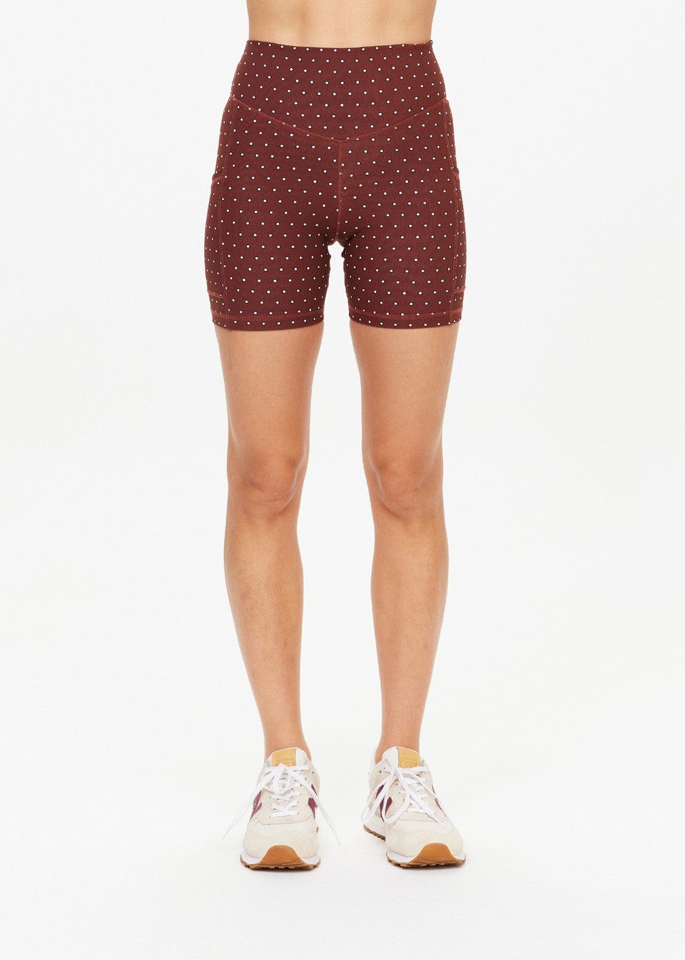 The Upside Maho 5in Pocket Spin Short in Polka Dots Bike Shorts