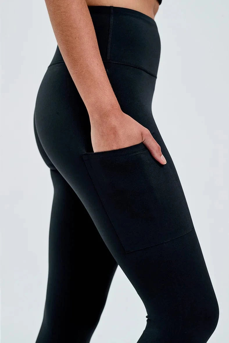 Tully Lou New Pocket Compression Active Pant Wide Waistband Leggings