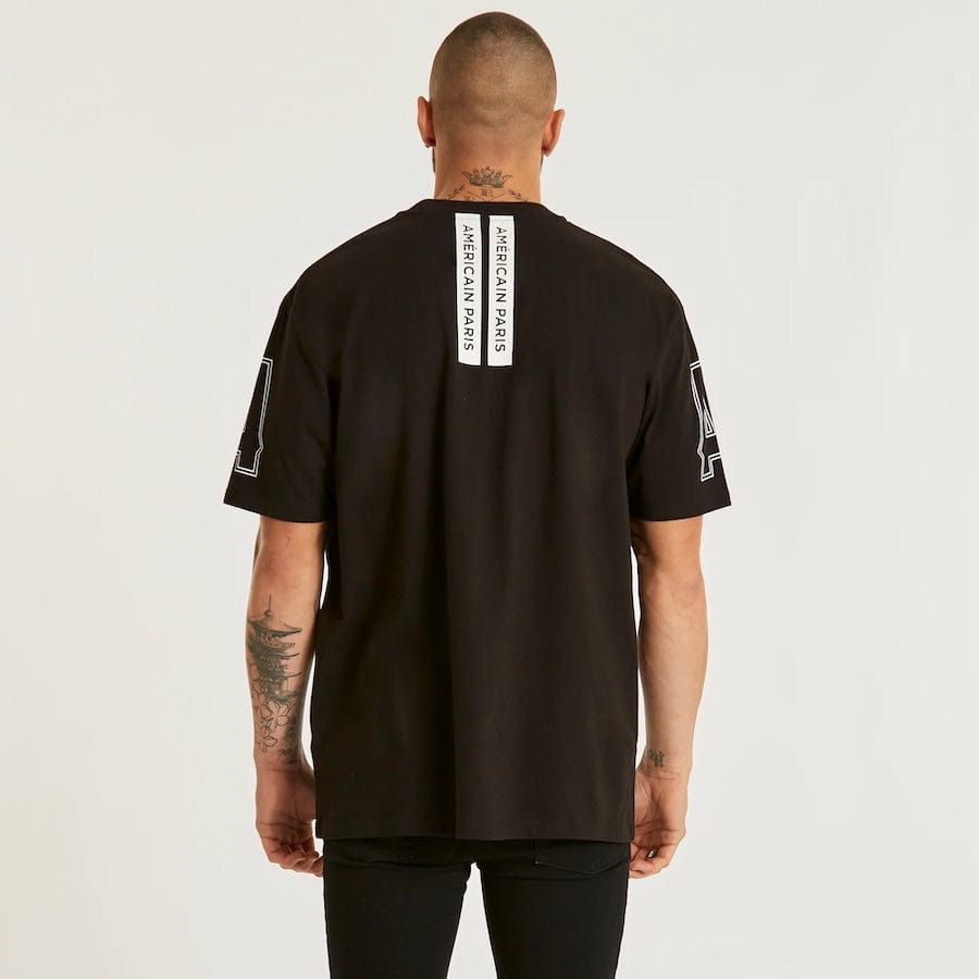 Américain Paris Sidney Box Fit T-Shirt Black T-Shirts