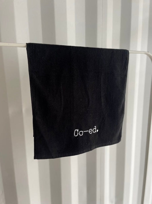 Co-ed Classic Black Cotton Towel Gym Towels