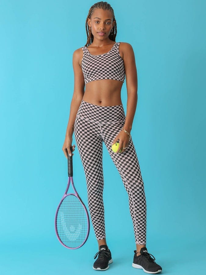 Electric and Rose Sirena Checkered Bra - Onyx/Blush Crop Tops