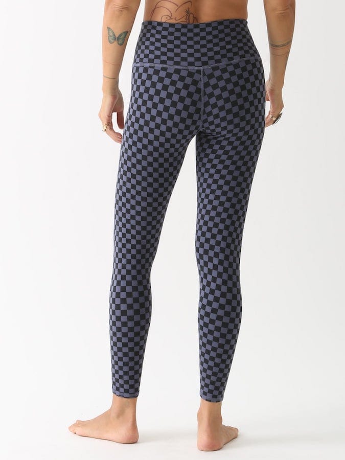 Electric and Rose Sunset Checkered Legging - Onyx/Newport Leggings