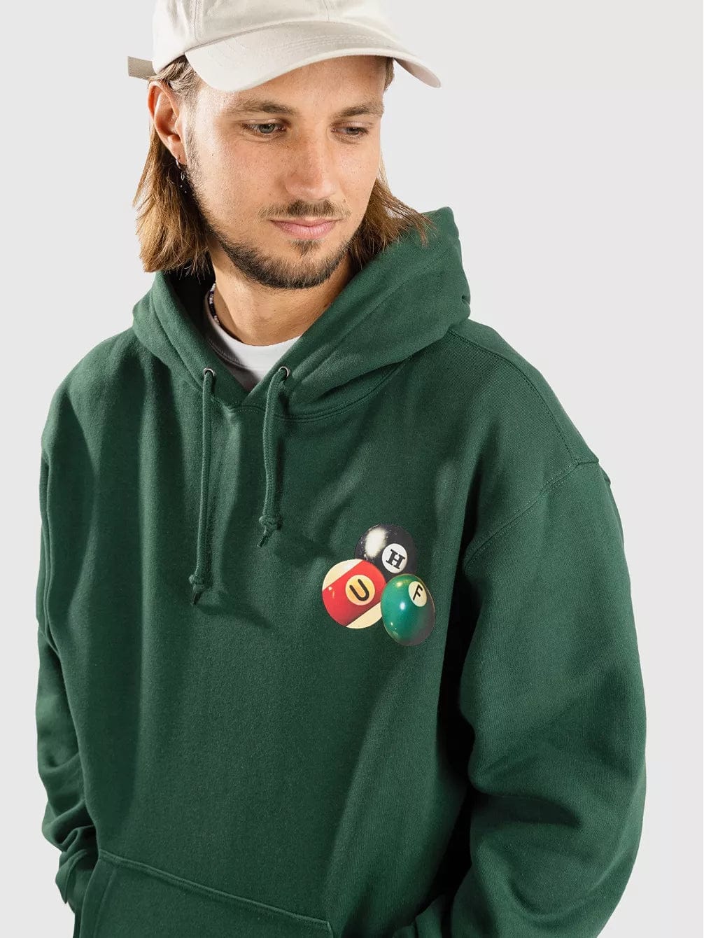 HUF Dirty Pool Pullover Hoodie - Forest Green Hoodies