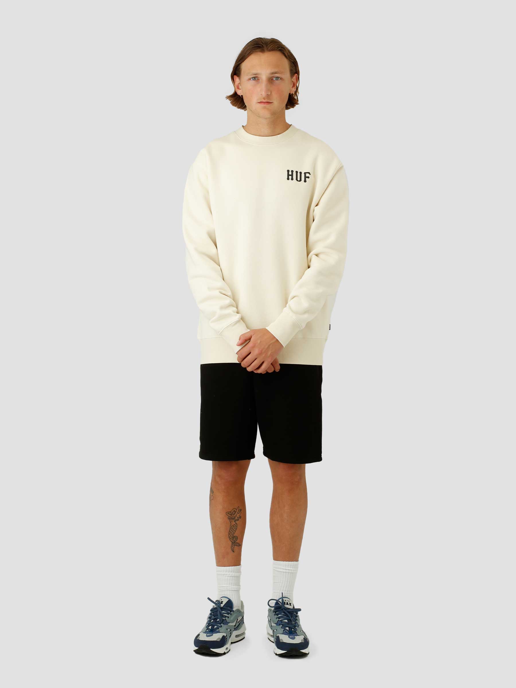 HUF Essentials Classic H Crew - Natural