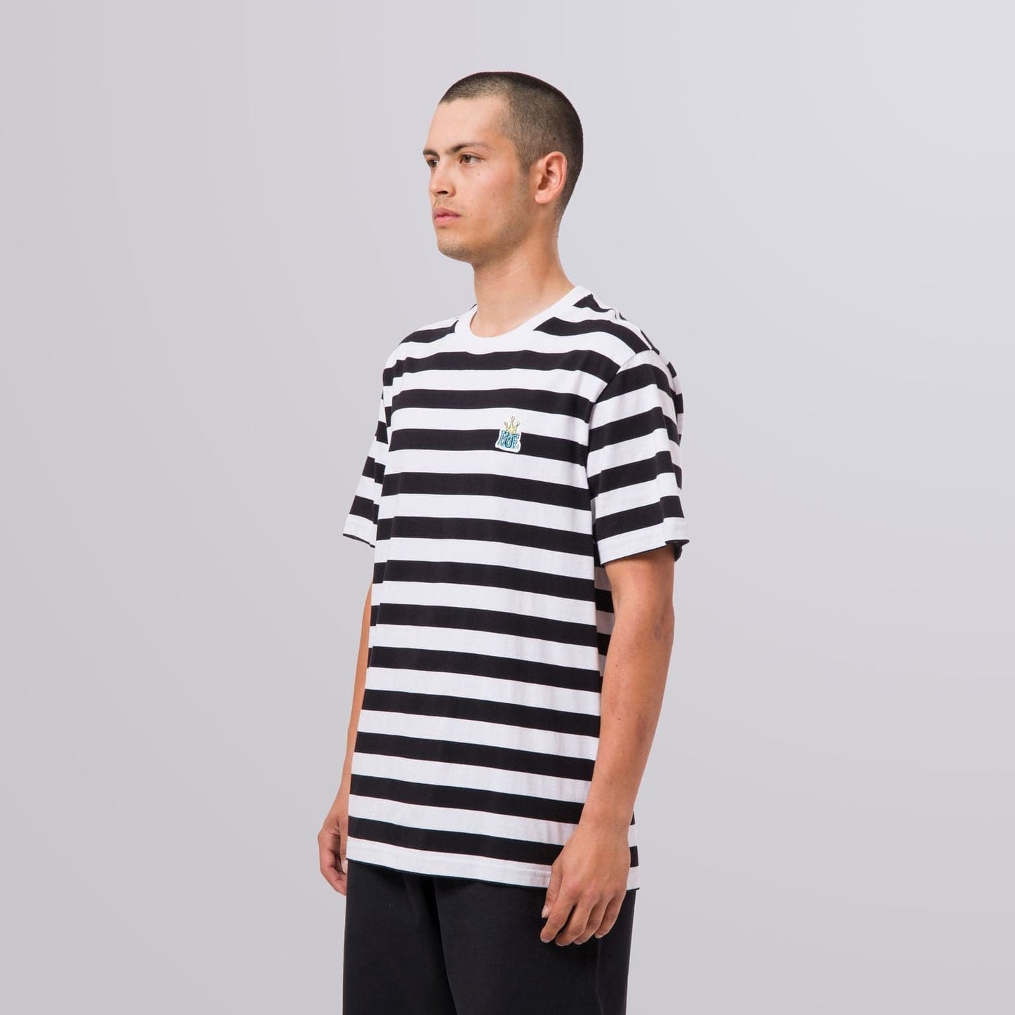 HUF Stinson Stripe Short Sleeve Knit Top T-Shirts - Mens