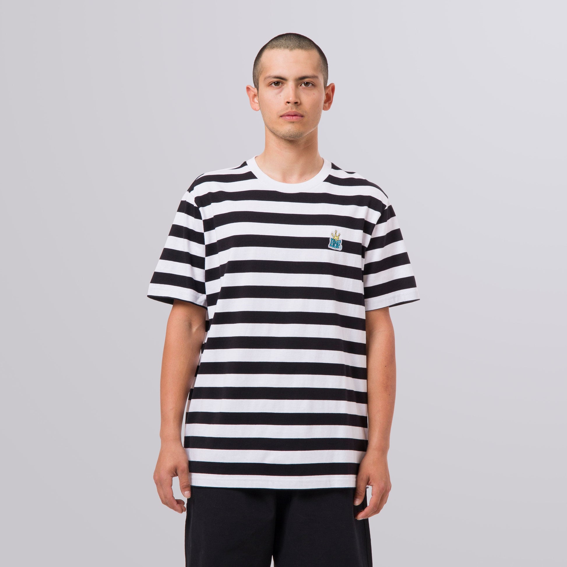 HUF Stinson Stripe Short Sleeve Knit Top T-Shirts - Mens