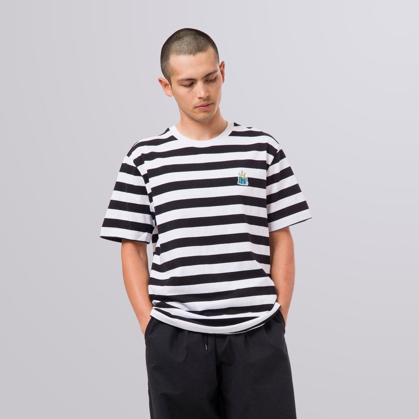 HUF Stinson Stripe Short Sleeve Knit Top T-Shirts - Mens