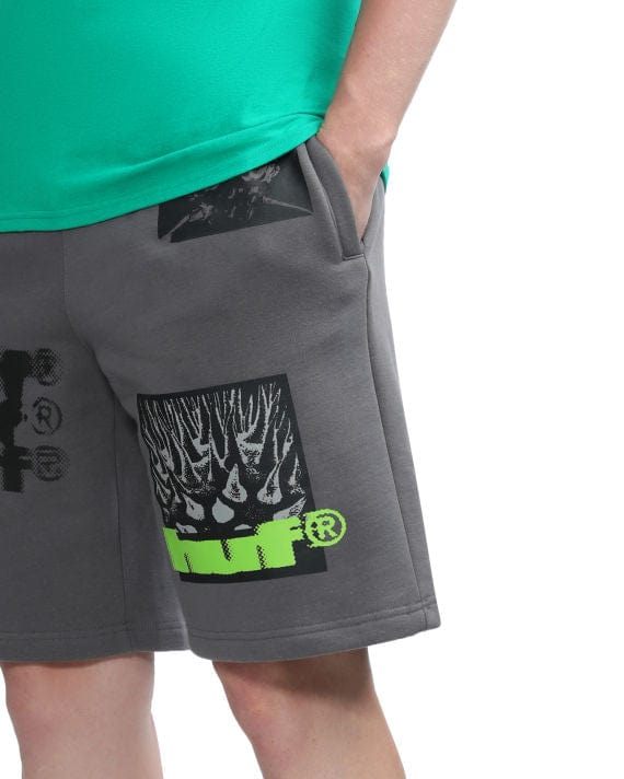 HUF Virius Fleece Short - Charcoal Shorts - Mens