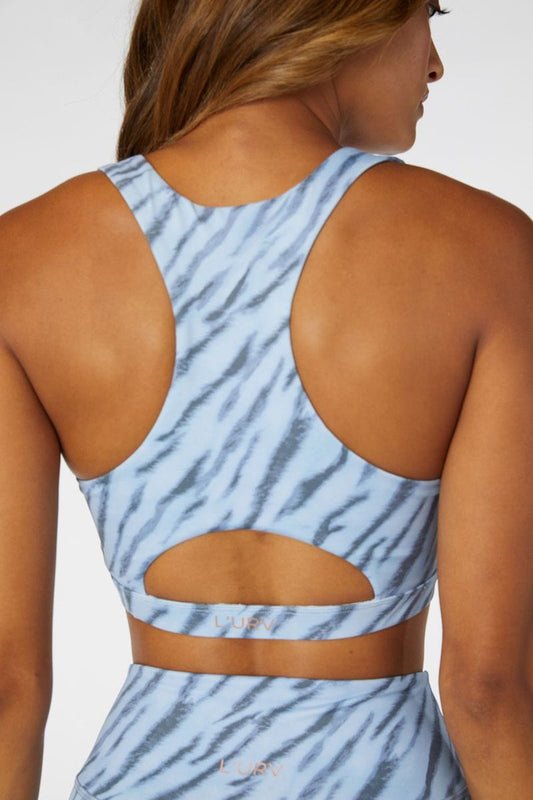 L'URV Safari Crop Dusty Blue Crop Tops