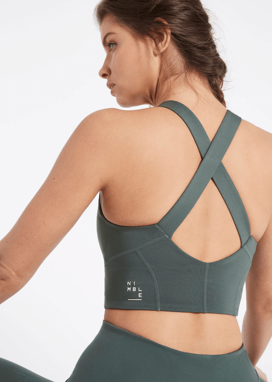 Nimble Activewear Got Your Back Bra - Deep Jade Crop Tops